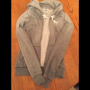 Pink Victoria secret zip up hoodie